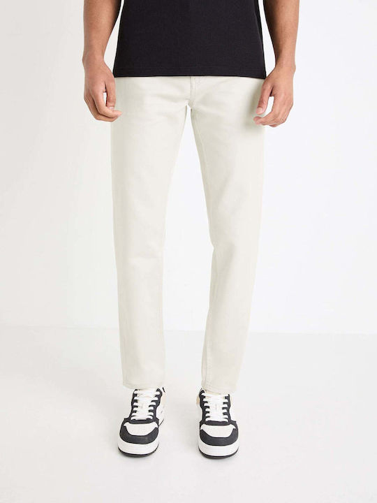 Celio Men's Trousers ecru