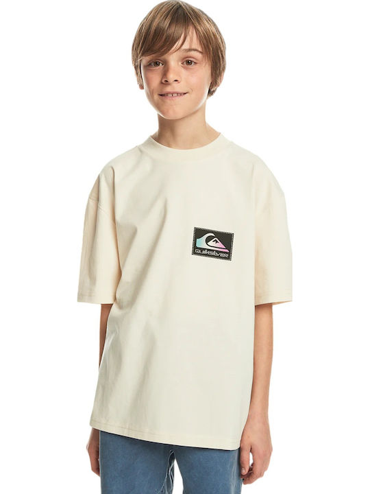Quiksilver Kids' T-shirt Cream Back Flash