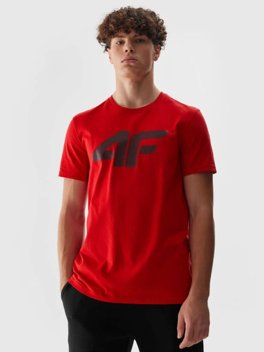 4F T-shirt Κόκκινο