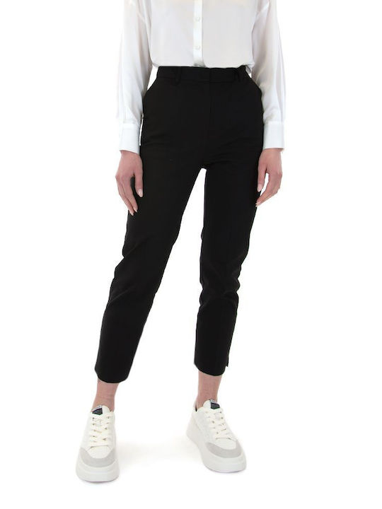 MY T Women's High-waisted Cotton Capri Trousers...