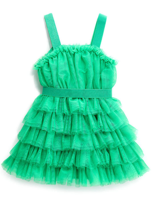 Original Marines Kids Dress Tulle Sleeveless Green