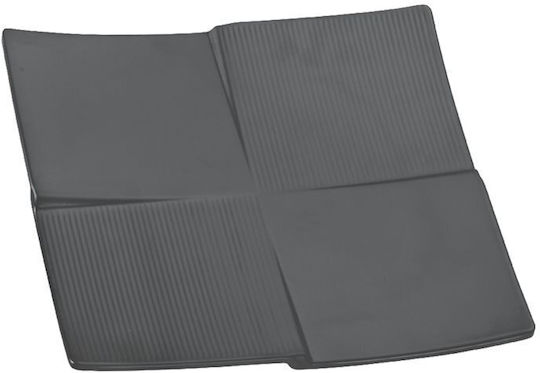 Ready Servierplatte Quadratisch Kunststoff Schwarz 1Stück