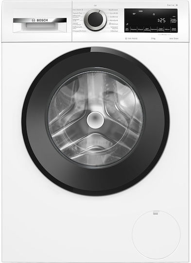 Bosch Πλυντήριο Ρούχων 9kg με Τεχνολογία Ατμού 1400 Στροφών Iron Assist WGG244ZWGR