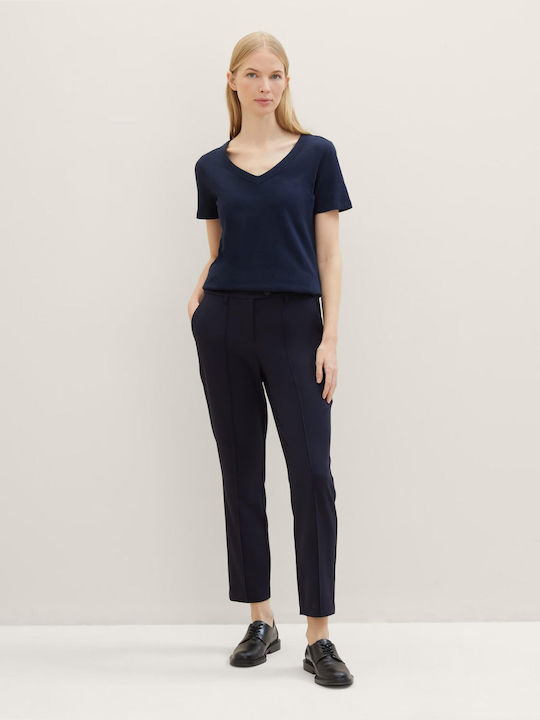 Tom Tailor Women's Fabric Trousers Blue