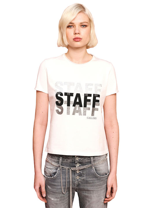 Staff Дамска Тениска Бял
