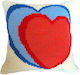 Gobelin L Kinderkissen Kit Stickerei Rot 35x35cm.