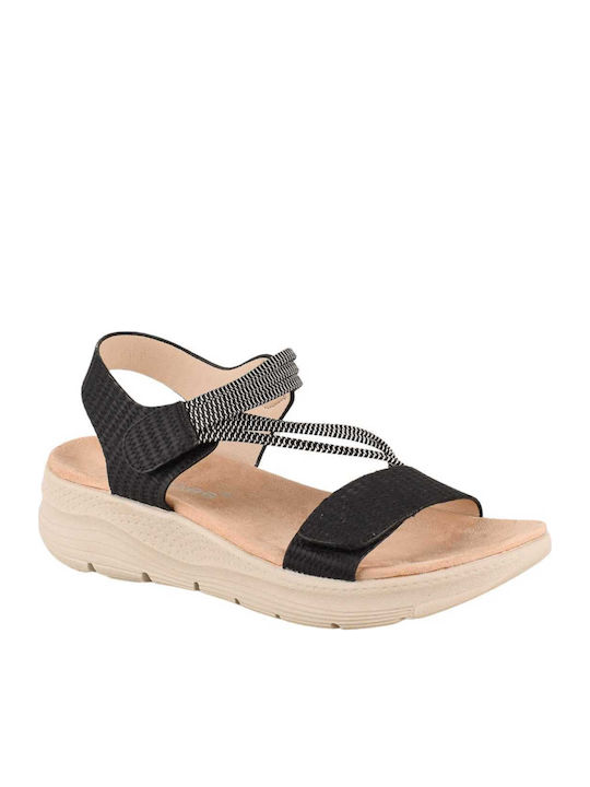 Amarpies Women's Flat Sandals Anatomic in Black...