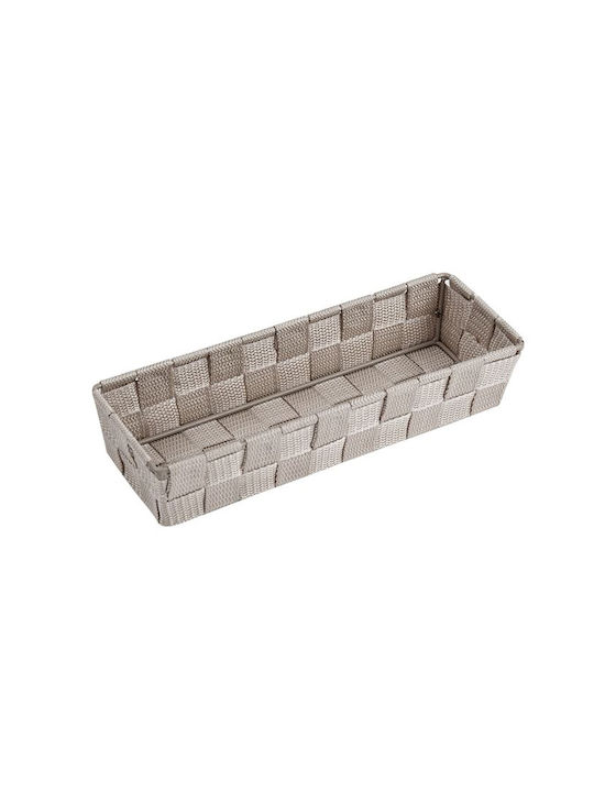 Πλεκτό Καλάθι Αποθήκευσης Γκρι 26x9x5.5cm