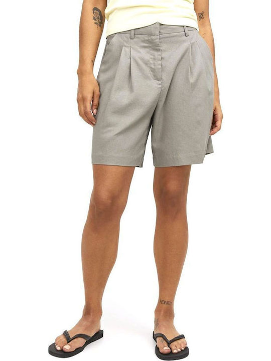 Women's Linen High-waisted Shorts Beige