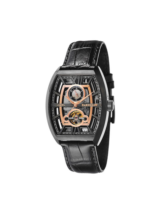 Thomas Earnshaw Skeleton Watch Automatic in Black Color