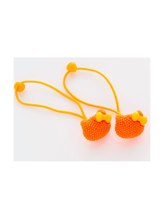 Kids Hair Tie Kitty Orange