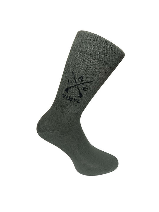 Vinyl Art Clothing Einfarbige Socken HAKI 1Pack