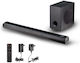 Osio Soundbar 256W με Ασύρματο Subwoofer και Τηλεχειριστήριο Μαύρο