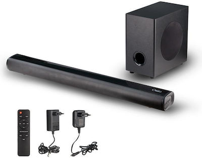 Osio Soundbar 256W with Wireless Subwoofer and Remote Control Black