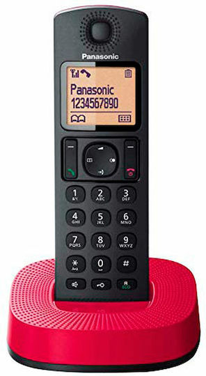 Panasonic KX-TGC310 Cordless Phone Black / Red