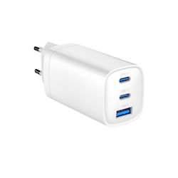 Gembird TA-UC-PDQC65-01-W Adaptor De Perete 65W
