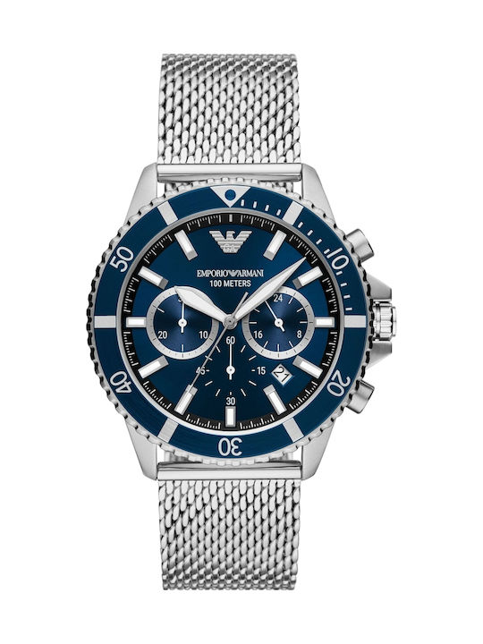 Emporio Armani Diver Ανδρικό Ρολόι 43mm Χρονογρ...