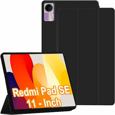 Tri-fold Flip Cover Δερματίνης Ανθεκτική Μαύρο Xiaomi Redmi Pad SE 11 SE-40682