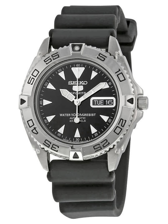 Seiko Men's Watch 43mm Automatic with Black Rubber Strap