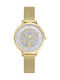 GO Mademoiselle Γυναικείο Ρολόι 32mm Μπαταρίας με Χρυσό Μεταλλικό Μπρασελέ
