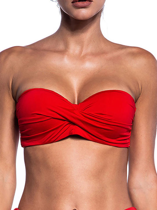 Bluepoint Trägerloses Bikinioberteil D Becher Rot