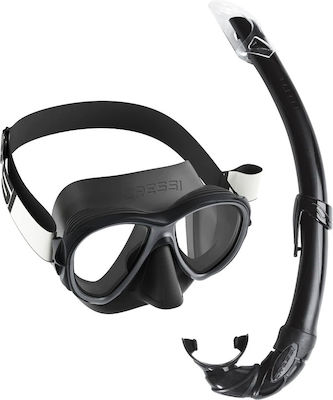 CressiSub Μάσκα Θαλάσσης με Αναπνευστήρα Mexico Combo σε Μαύρο χρώμα