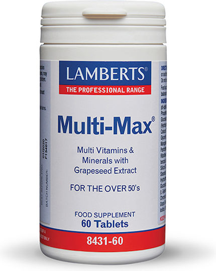 Lamberts Multi-Max Multivitamin for Energy suitable for adults 50+ 60 Tablets