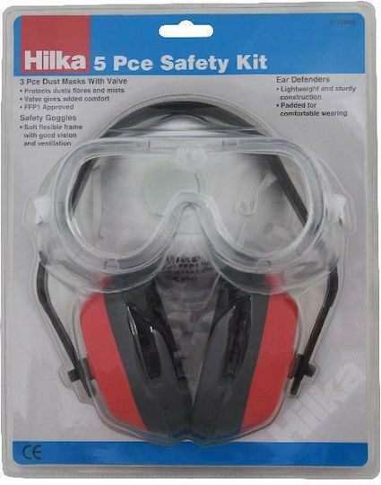 Hilka Safety Glasses for Protection with Transparent Lenses 3pcs
