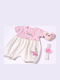 Evita Set Babystrampler Kurzärmelig Pink 3Stück