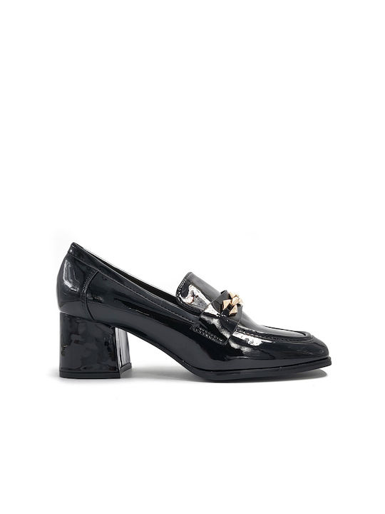 Plato Patent Leather Black Heels