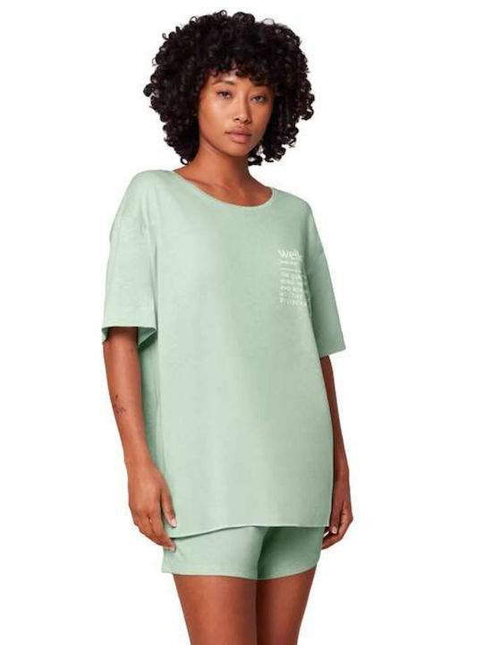 Triumph De vară Set Pijamale pentru Femei De bumbac Verde