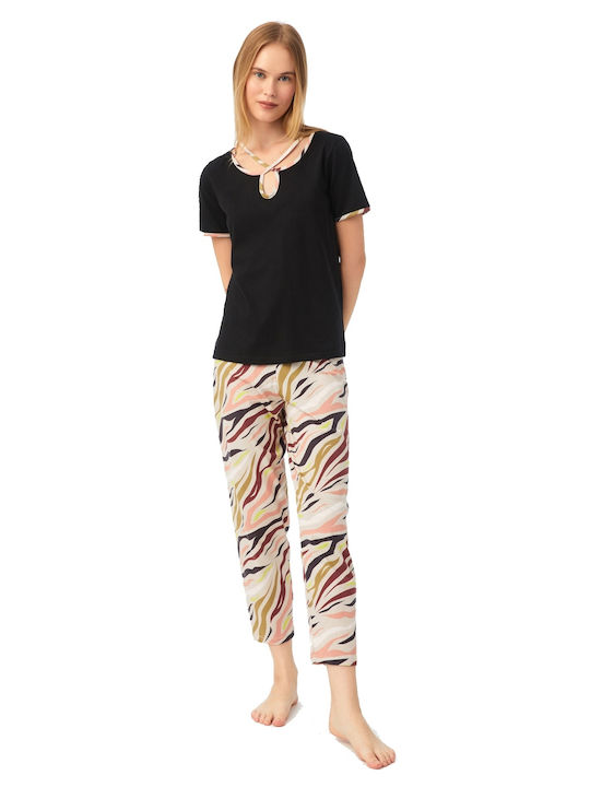 Minerva Summer Women's Pyjama Set Black