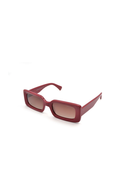 Funky Buddha Sonnenbrillen mit Rot Rahmen und Rot Polarisiert Linse FBS2040/003