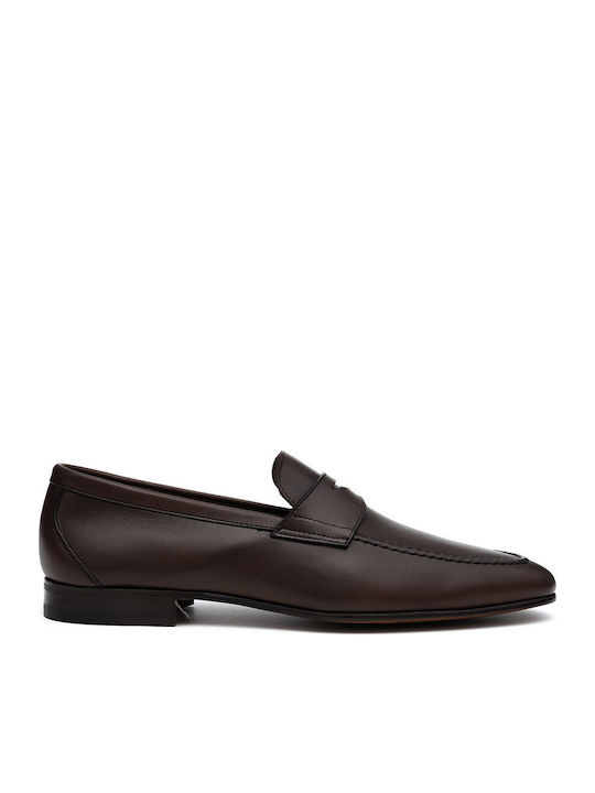 Leder Herren Mokassins in Braun Farbe