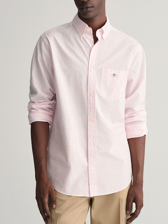 Gant Men's Shirt Long Sleeve Cotton Checked Lig...