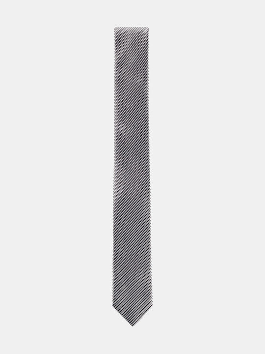 Hugo Men's Tie Silk Printed in Gray Color