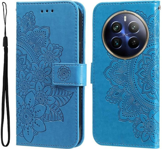 Flowers Brieftasche Blau (Realme 12 Pro / 12 Pro+)
