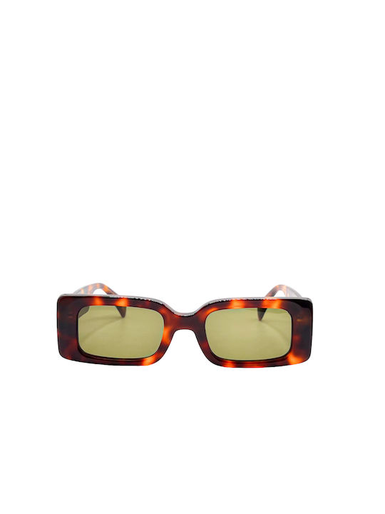 Tailor Made Knitwear Sonnenbrillen mit Braun Schildkröte Rahmen und Grün Linse TM15242-C2