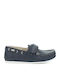 Boys Leather Moccasins Blue