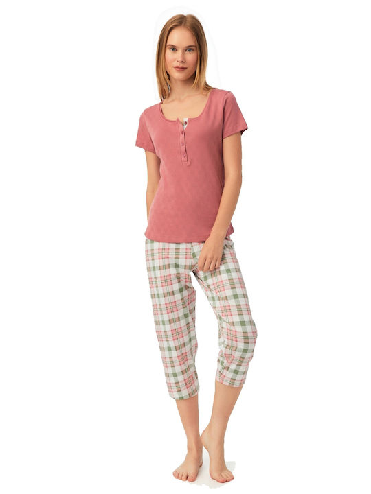 Minerva Sommer Damen Pyjama-Set Azalea