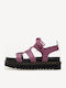 Nartilla Leather Women's Flat Sandals in Purple Color