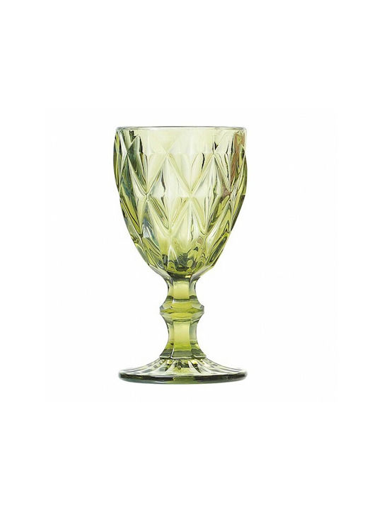 Marva Glass for White Wine made of Glass in Green Color Goblet 230ml 1pcs