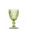 Marva Glass for White Wine made of Glass in Green Color Goblet 230ml 1pcs