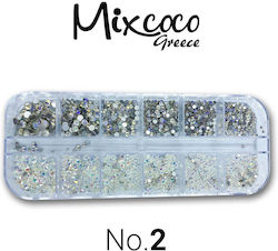 Mixcoco Strass für Nägel in Transparent Farbe