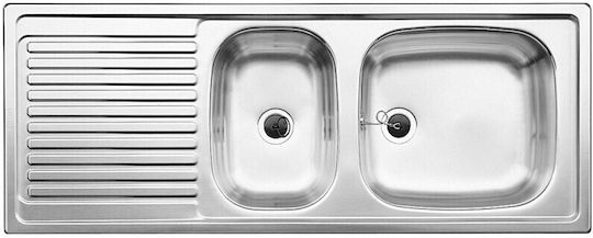 Blanco TOP EZS 11X4 Drop-In Кухненски Мивка Inox Дължина 110xШирина 43см Сребрист