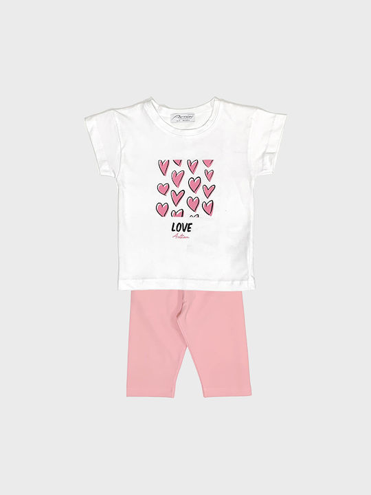 Cotton Planet Kids Set with Leggings Summer 2pcs Pink