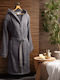 Beauty Home Hooded Bathrobe Anthracite