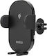 Sparco Car Mobile Mount with Adjustable Hooks and Wireless Charging Black