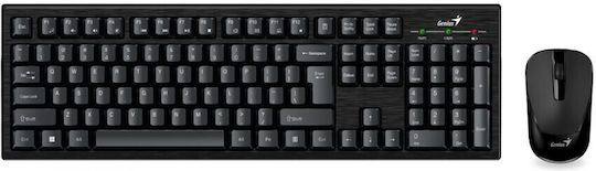 Genius KM-810 Безжично Комплект клавиатура и мишка Английски US Черен