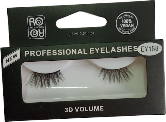 Ro Accessories Βλεφαρίδες Με Κόλλα Ey188